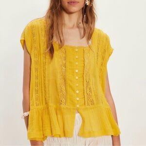 Free people Georgia blouse Sz s